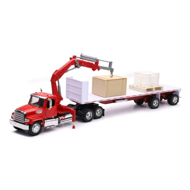 GENERICO - NEWRAY 10993 1-32 FREIGHTLINER 114SD FLATBED W CRANE AND