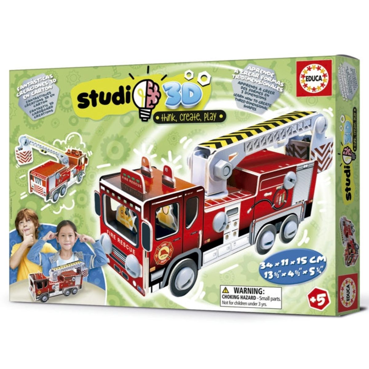 EDUCA - EDUCA 19186 FIREMENS TRUCK STUDIO 3D
