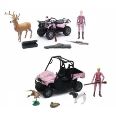 GENERICO - NEWRAY 76446 1-12 WILDLIFE HUNTER W PINK CAMO ATV AND GIRL