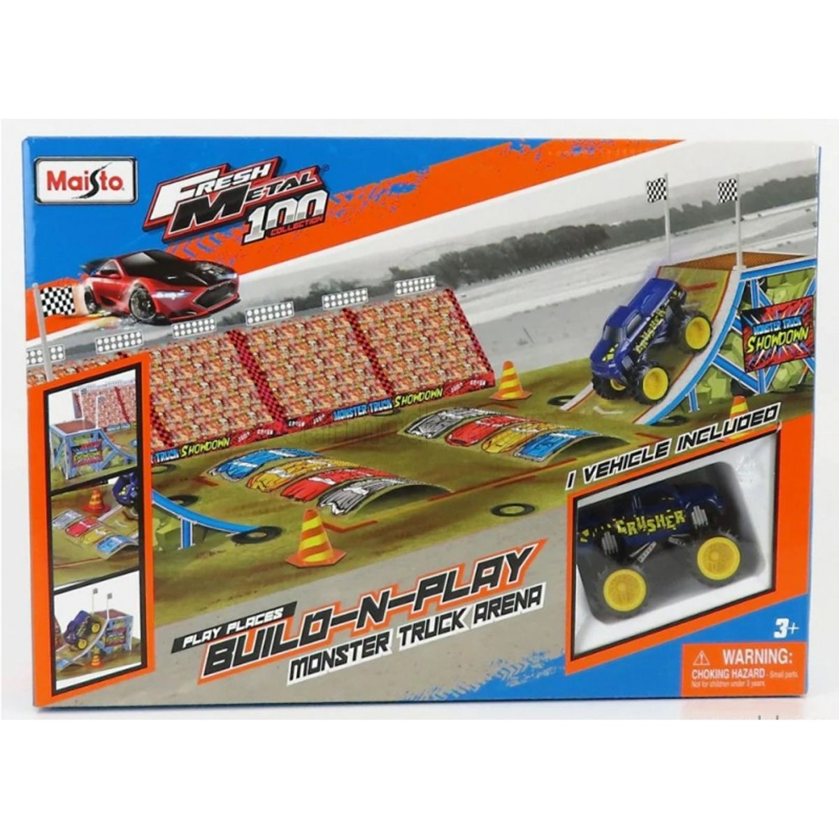 MAISTO - MAISTO 12530 FRESH METAL 100 BUILD N PLAY DIRT TRACK SET