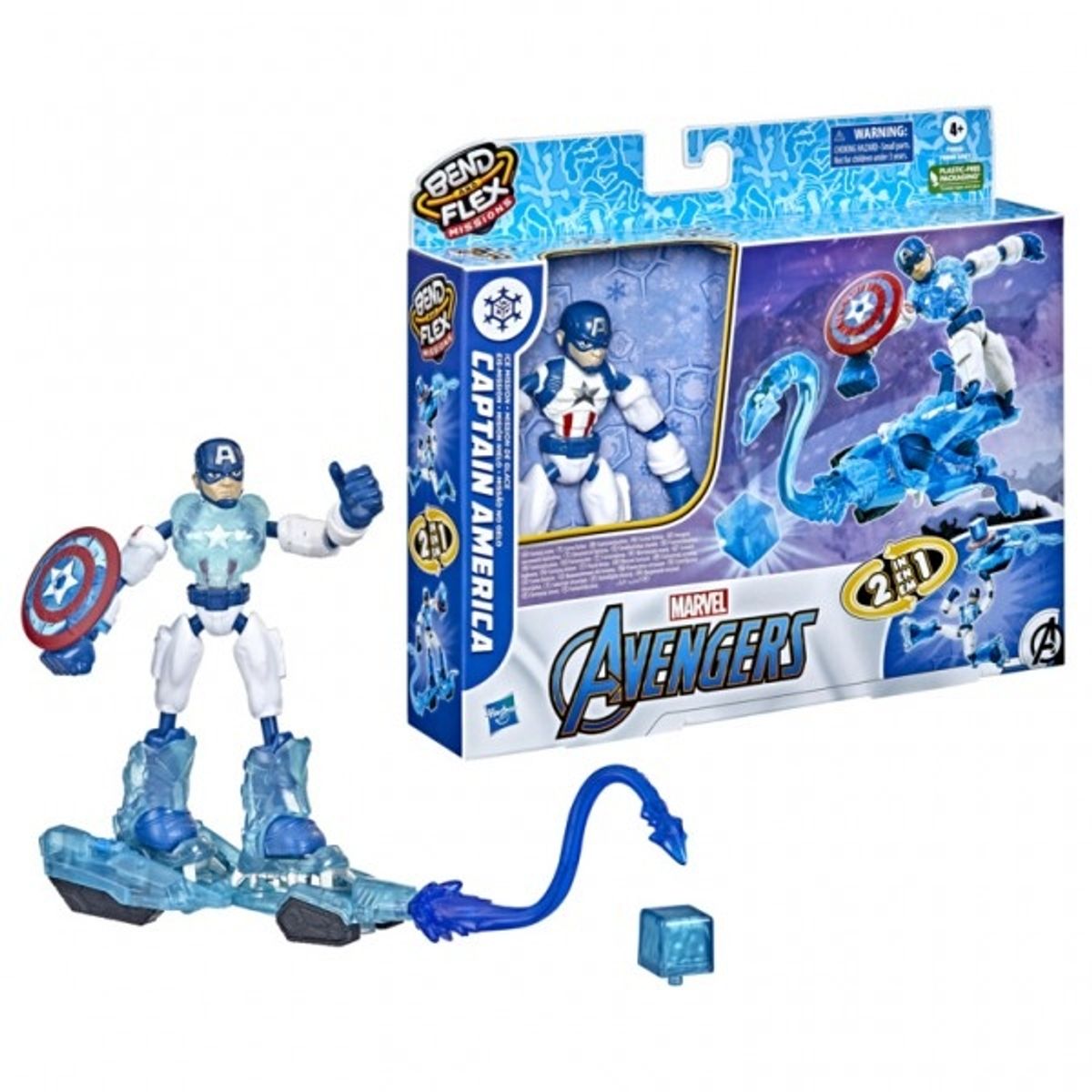 HASBRO - HASBRO F5868 AVENGERS BEND AND FLEX CAP ICE MISSION