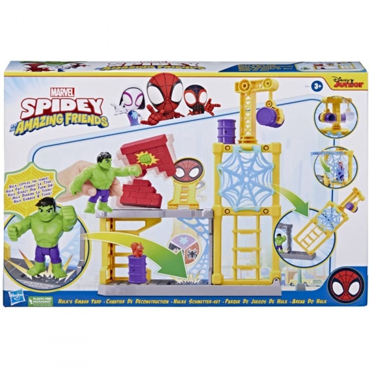 HASBRO - HASBRO F3717 MARVEL SPIDERMAN AND FRIENDS HULK SMASH YARD