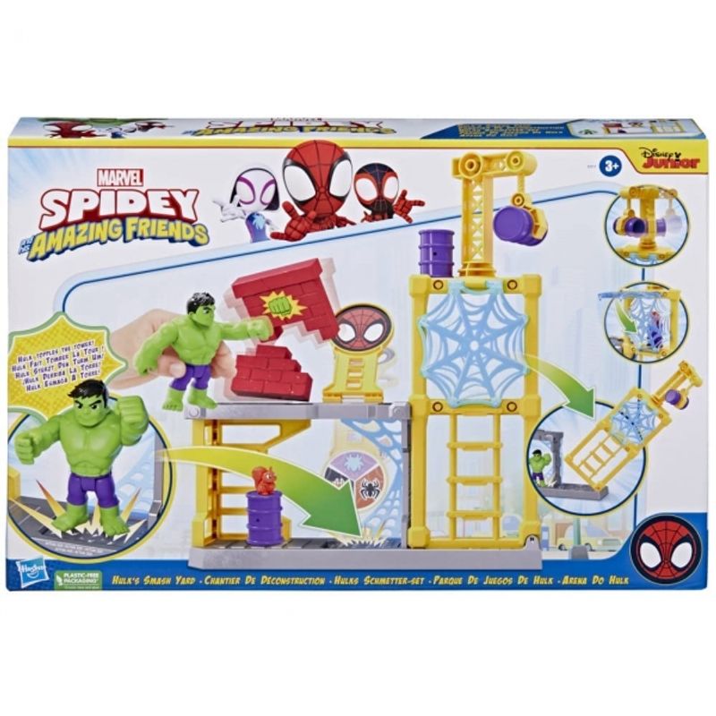 HASBRO - HASBRO F3717 MARVEL SPIDERMAN AND FRIENDS HULK SMASH YARD