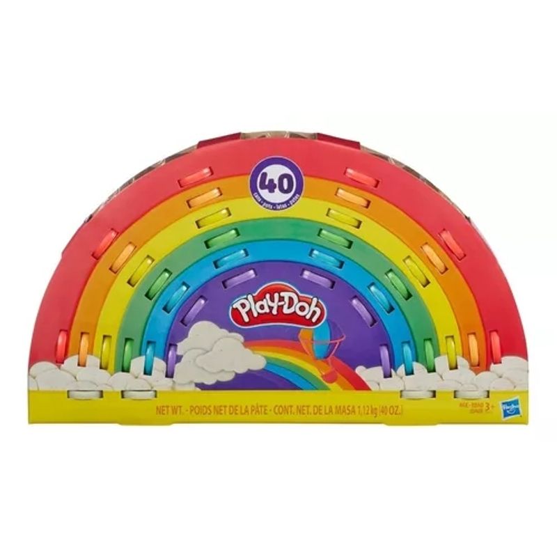 HASBRO - HASBRO E6016 PLAYDOH ULTIMATE RAINBOW COMPOUND 40 PACK