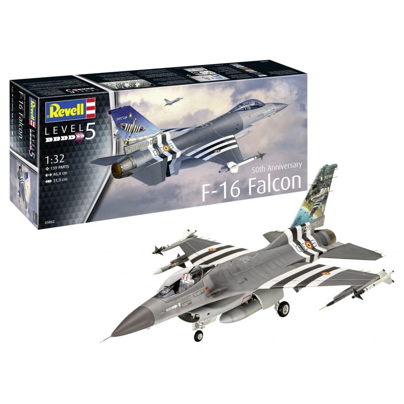 REVELL - REVELL 03802 F 16 FALCON 50TH ANNIVERSARY 1-32