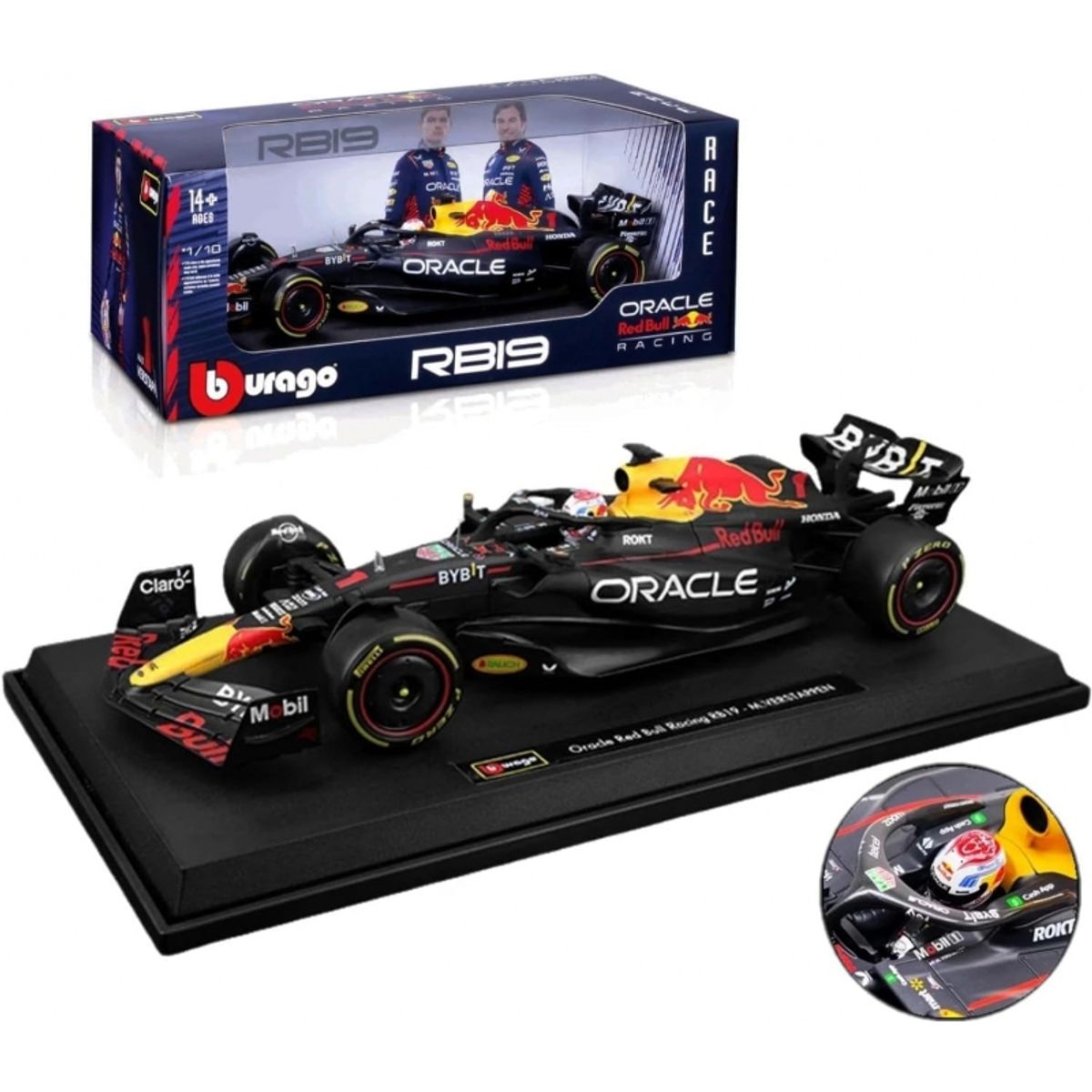 BBURAGO - BURAGO 18003 1-18 RED BULL VERSTAPPEN RB19 2023 CON PILOTO