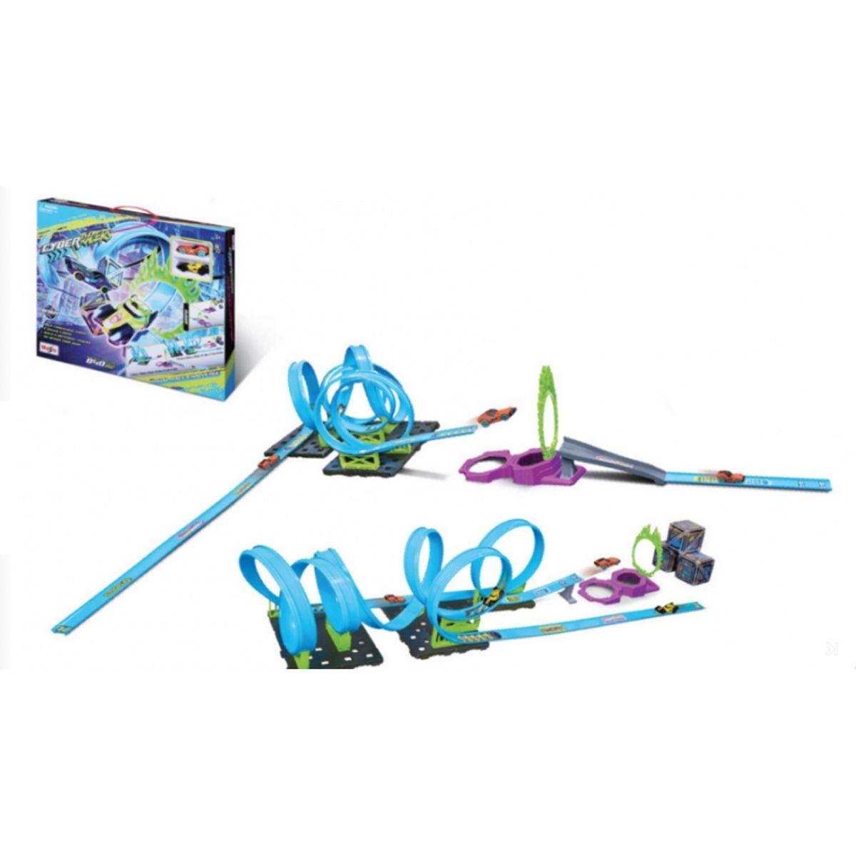 MAISTO - MAISTO 12494 CYBER RACERS DUAL RACE CHALLENGE