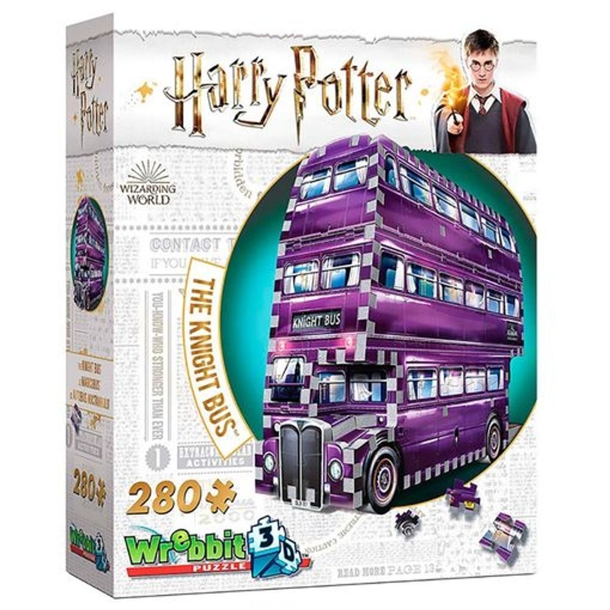 WREBBIT - WREBBIT 0203 THE KNIGHT BUS MINI PUZZLE 3D 130 PIEZAS