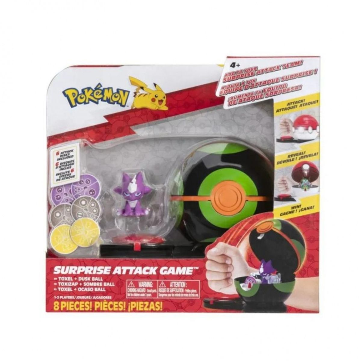 JAZWARES - JAZWARES PKW2729 POKEMON JUEGO ATAQUE SORPRESA TOXEL