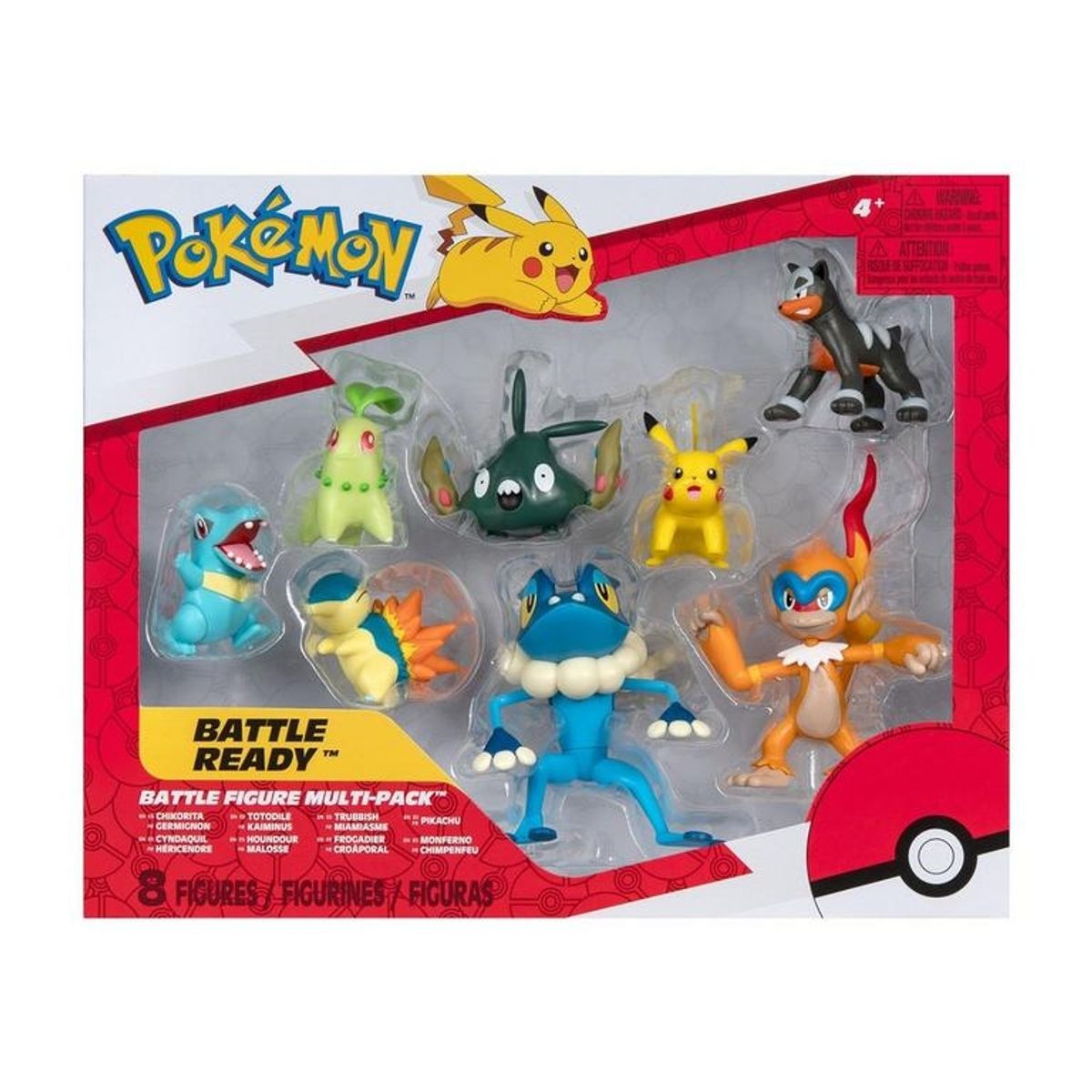 JAZWARES - JAZWARES PKW3064 POKEMON PACK 8 FIGURAS DE BATALLA