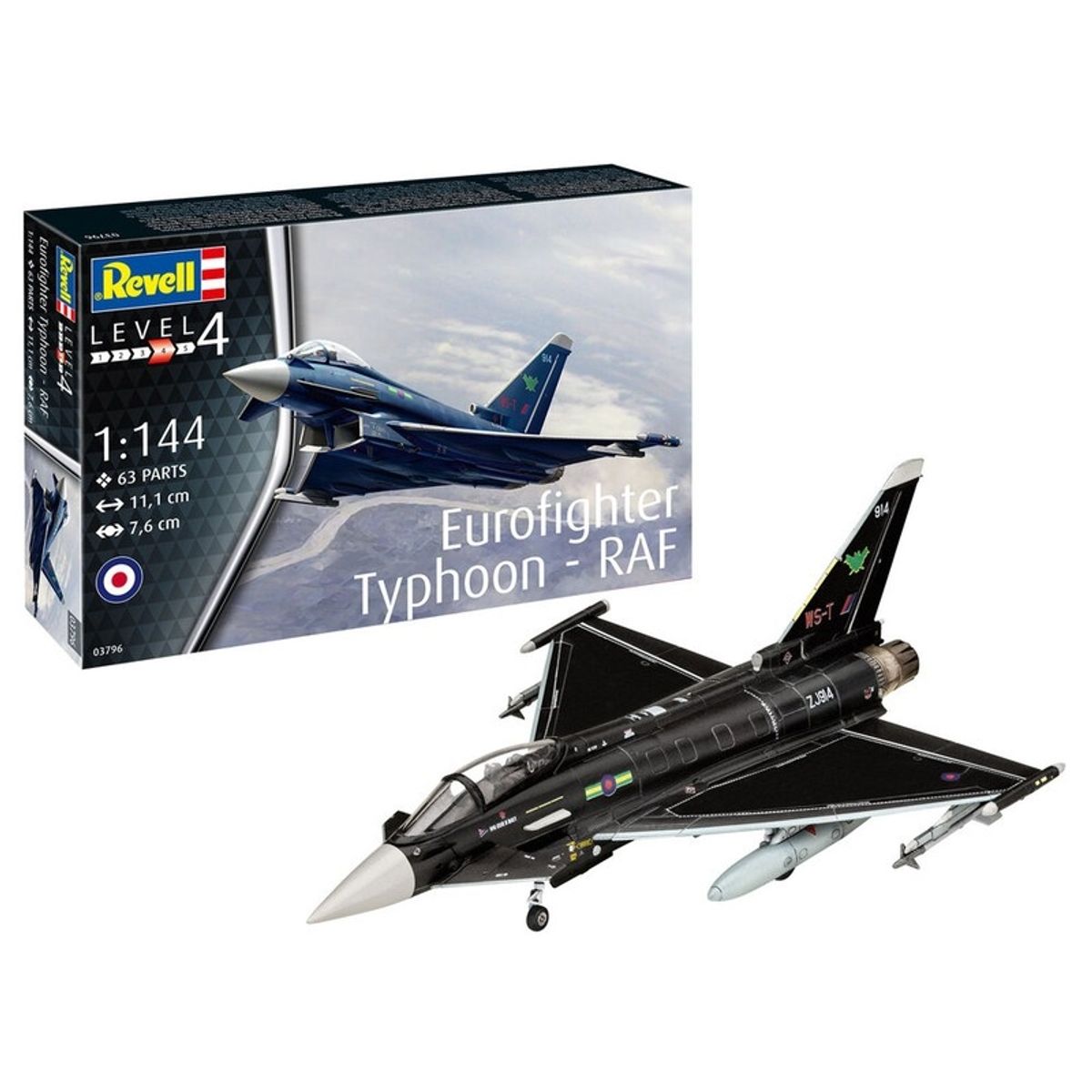 REVELL - REVELL 03796 EUROFIGHTER TYPHOON RAF 1-144