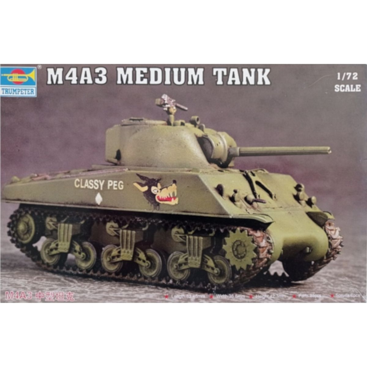 GENERICO - TRUMPETER 07224 1-72 M4A3 TANK