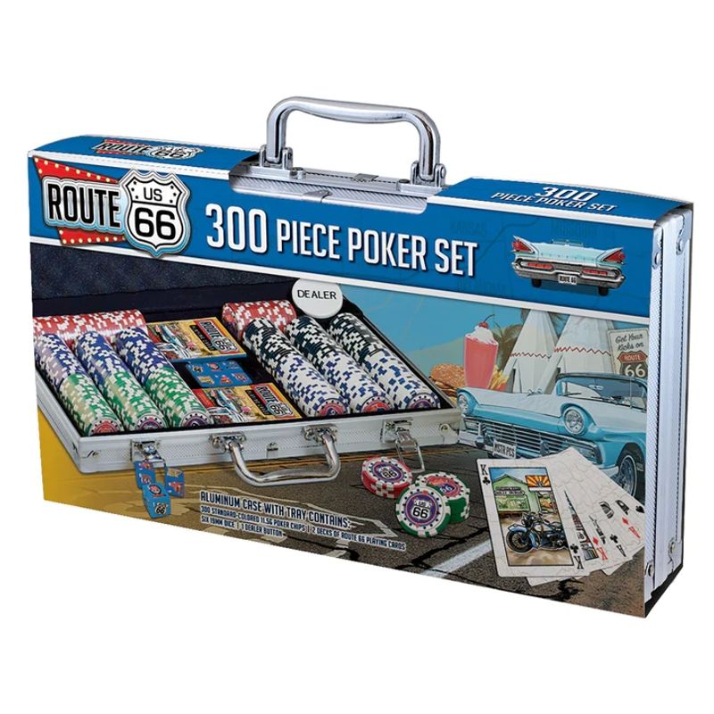 GENERICO - MASTERPIECES 42239 ROUTE 66 POKER SET PUZZLE 300 PIEZAS