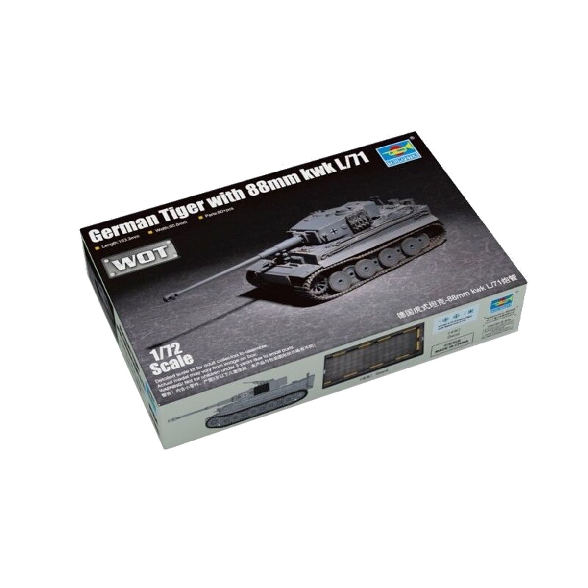 GENERICO - TRUMPETER 07164 1-72 GERMAN TIGER WITH 88MM KWK L 71