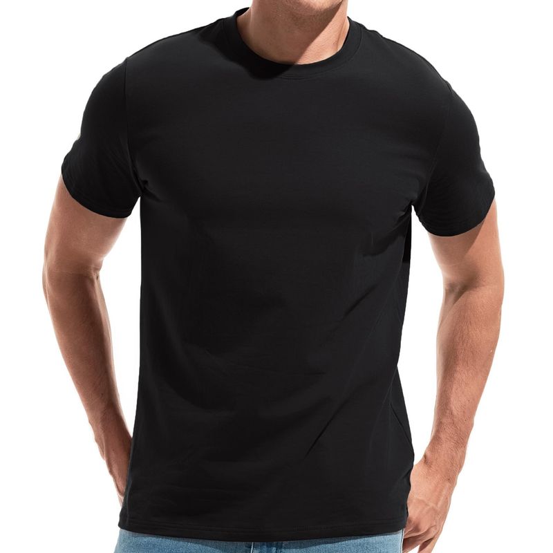 EVERSO - Polera Hombre De Bambú Manga Corta De Alta Calidad-