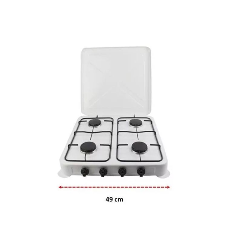 GENERICO - Cocinilla De Camping Cocinilla 4 Platos Cocina Gas blanca