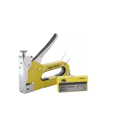 GENERICO - Engrapadora Para Tapiceria Más Cinco Cajas De Corchete Gris