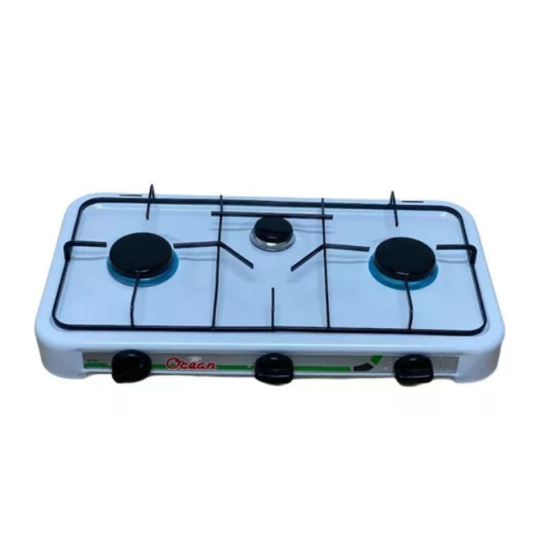 GENERICO - Cocinilla A Gas Camping Cocina Portatil 3 Plato Blanca