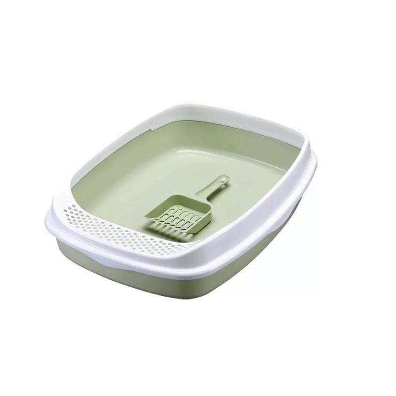 GENERICO - Arenero Para Gatos Con Pala Recogedora  40x33x12 Green