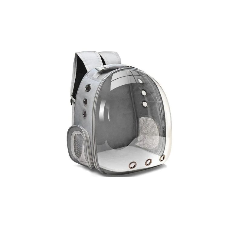 GENERICO - Mochila Bolso Transportes Transparente Mascotas Gris