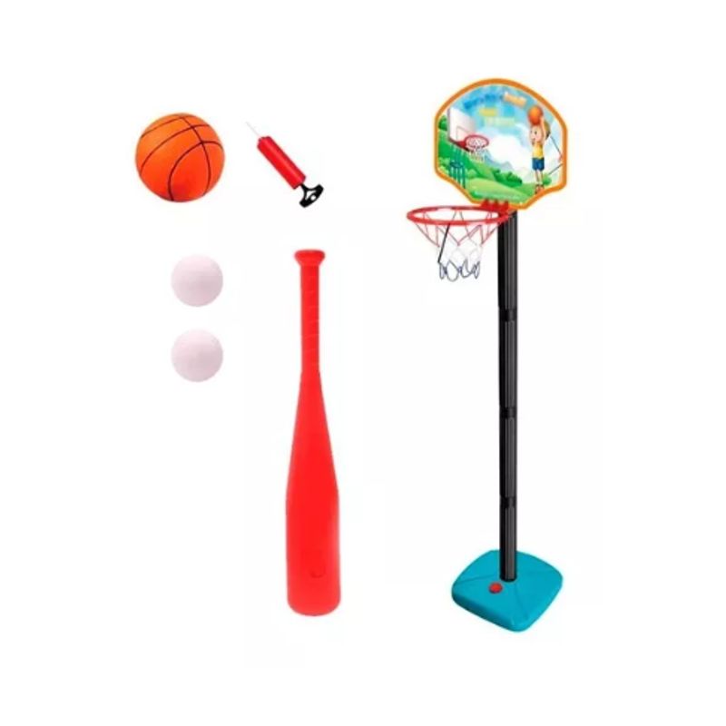GENERICO - Set Beisbol Y Basketball 2 En 1 Juguete Niños Deporte Red
