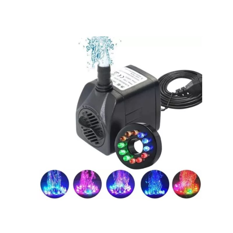 GENERICO - Bomba De Agua Sumergible 12 Luces Led Pileta Acuario Koi