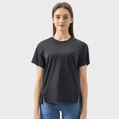 GSON - Camiseta deportivo femenino de yoga Negro