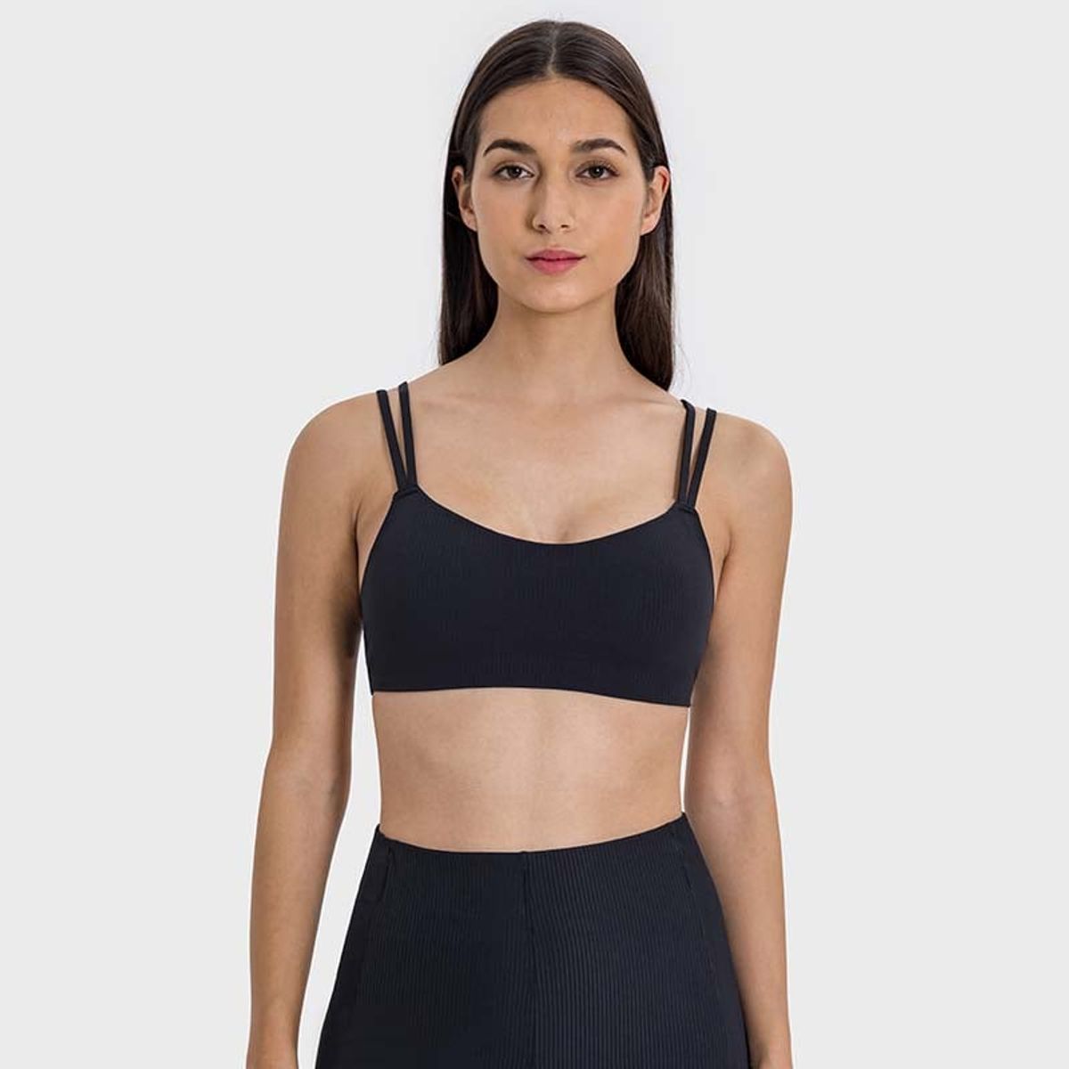 GSON - Chaleco deportivo femenino de yoga Negro