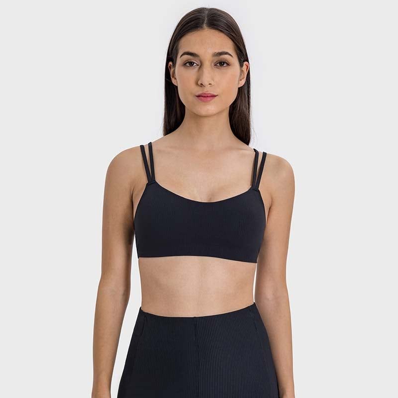 GSON - Chaleco deportivo femenino de yoga Negro