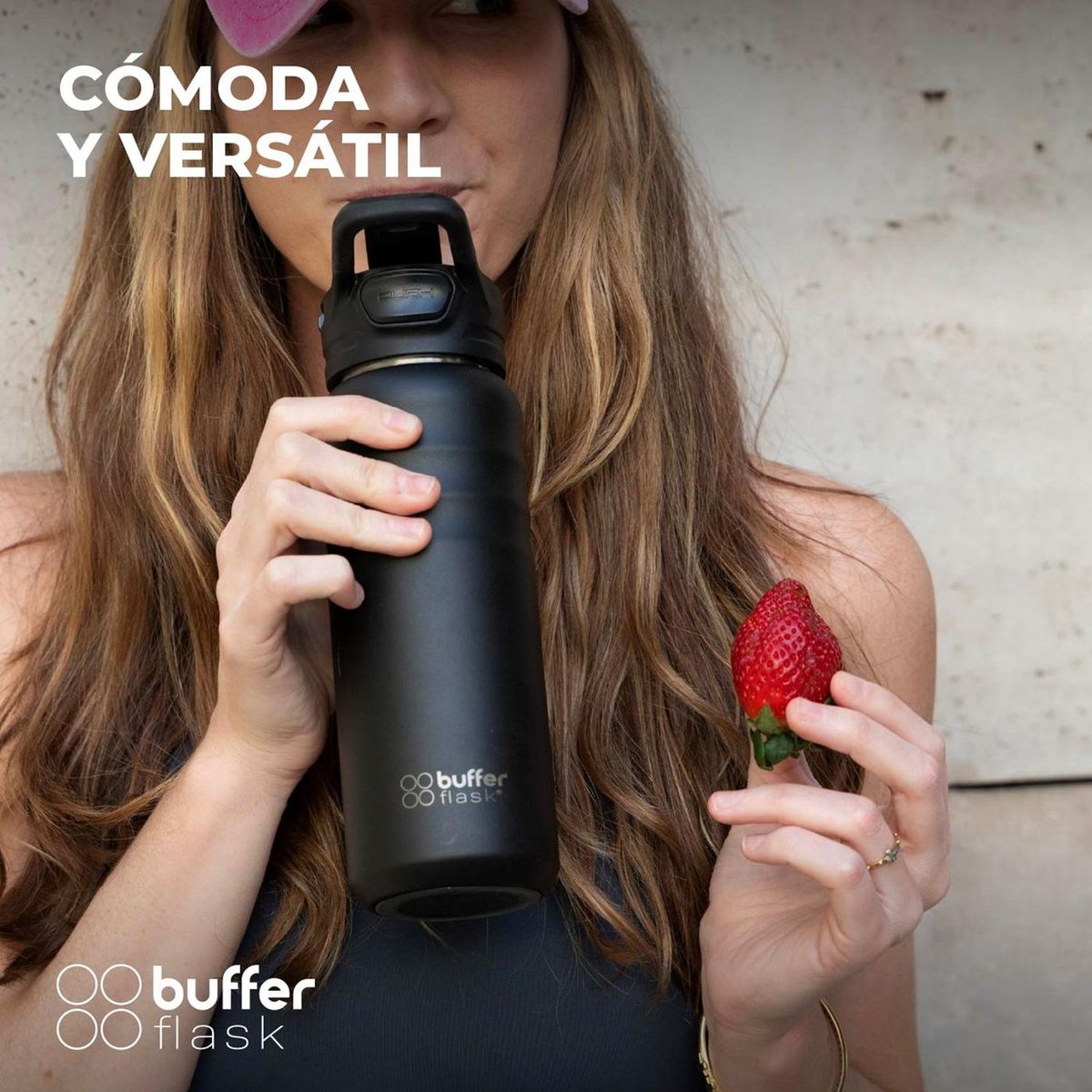 BUFFER FLASK - Termo Botella Agua Termica Acero Inox Buffer - Negro