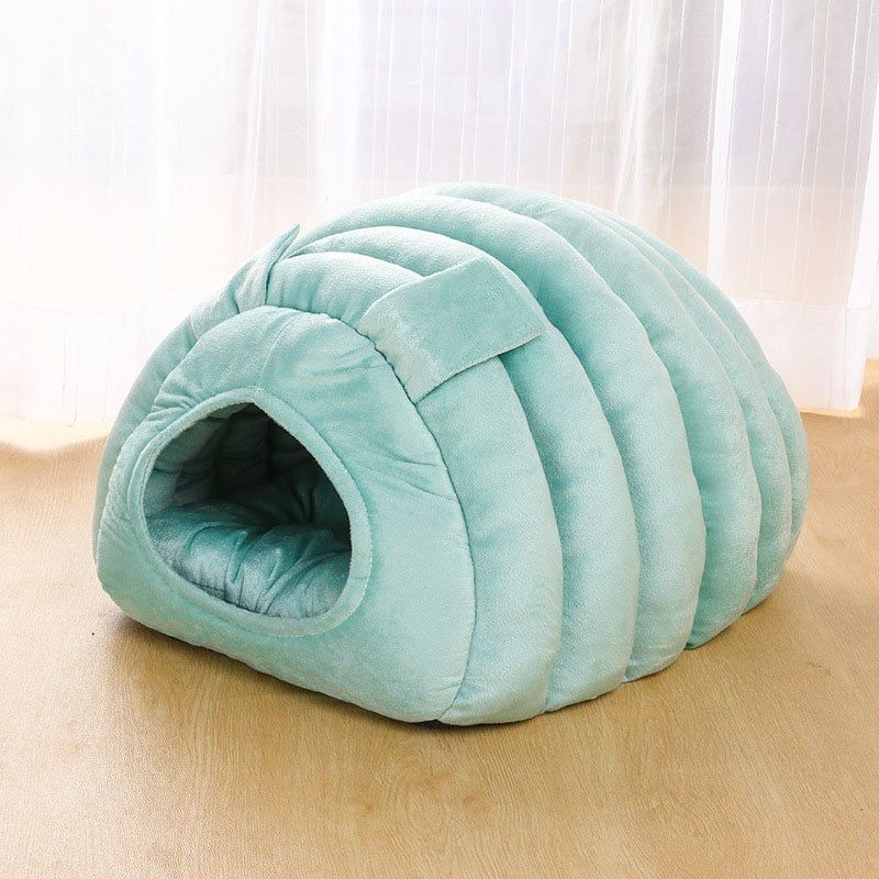 GENERICO - Cama Iglu Gusano para Mascotas Verde