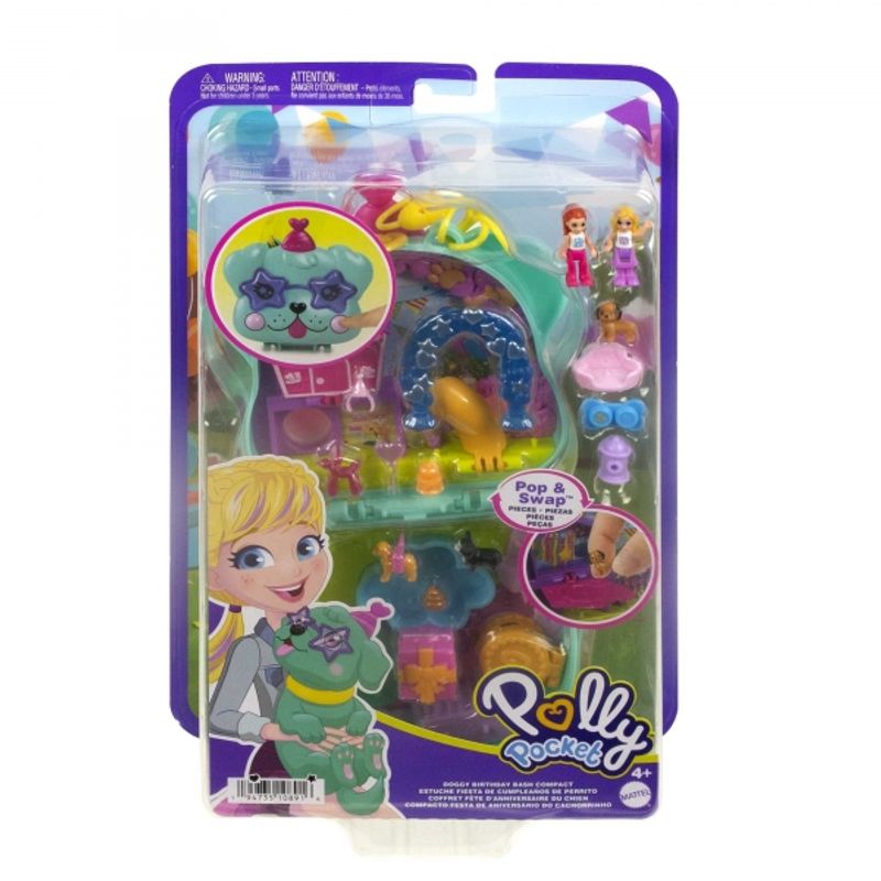 MATTEL - MATTEL HKV30 POLLY POCKET DOGGY BIRTHDAY BASH COMPACT