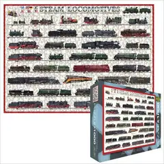 EUROGRAPHICS - 6000-0090 STEAM LOCOMOTIVES PUZZLE 1000 PIEZAS