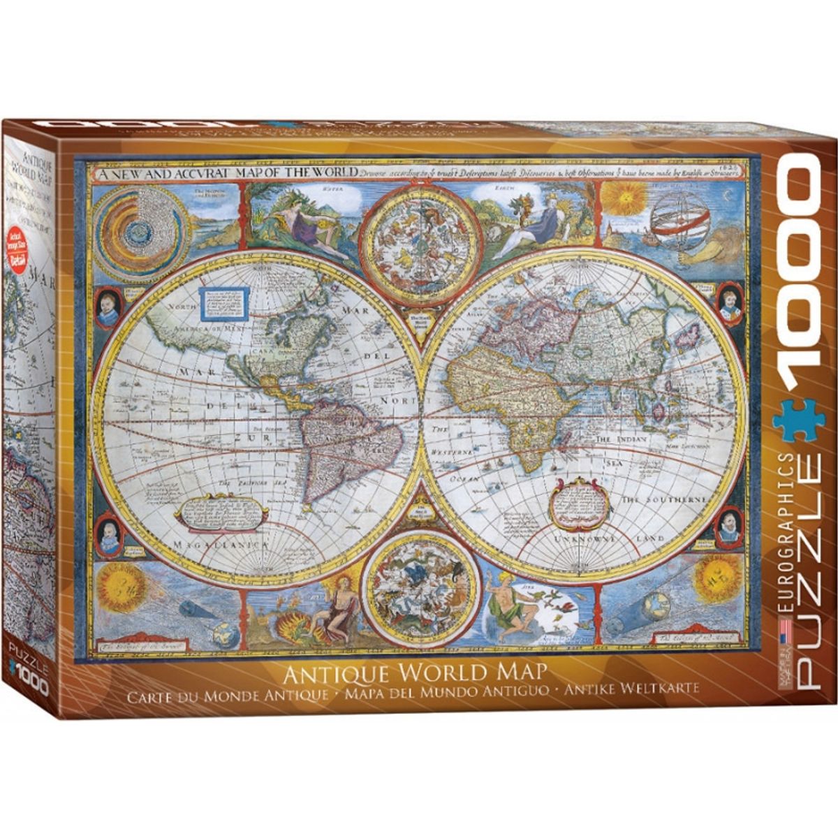 EUROGRAPHICS - EUROGRAPHICS 6000-2006 ANTIQUE WORLD MAP PUZZLE 1000 PIEZAS