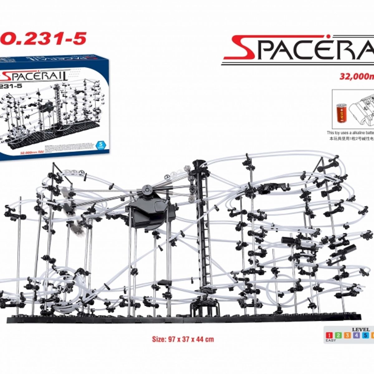 GENERICO - GIGATOYS 231-5 SPACE RAIL NIVEL 5 MARBLE BOLITAS