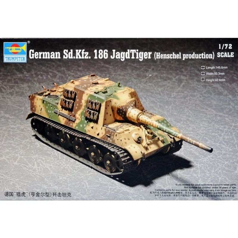 GENERICO - TRUMPETER 07254 1-72 GERMAN SDKFZ 186 JAGDTIGER ( HENSCHEL