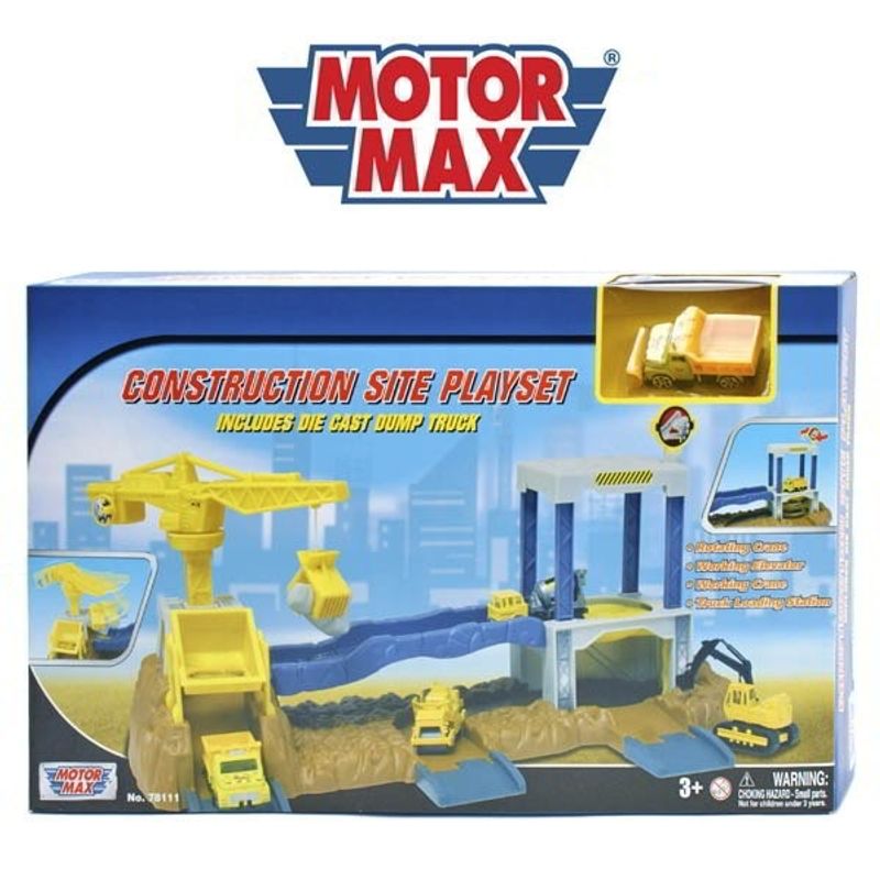 MOTORMAX - MOTORMAX 78111 PLAYSET CONSTRUCTION STATION