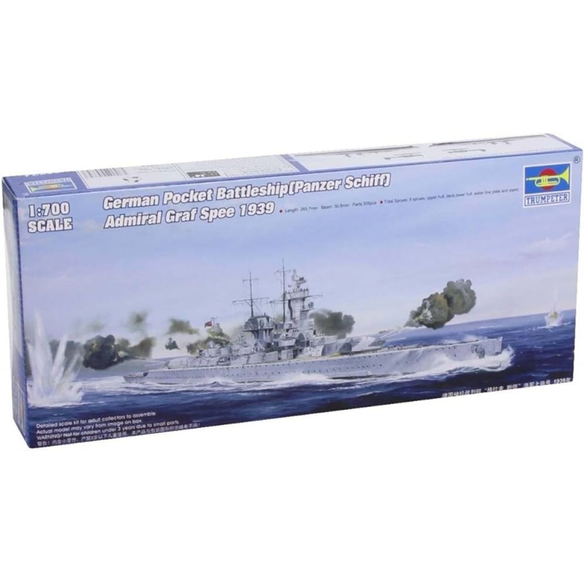 GENERICO - TRUMPETER 05774 1-700 GERMAN POCKET BATTLESHIP ADMIRAL GRAFF