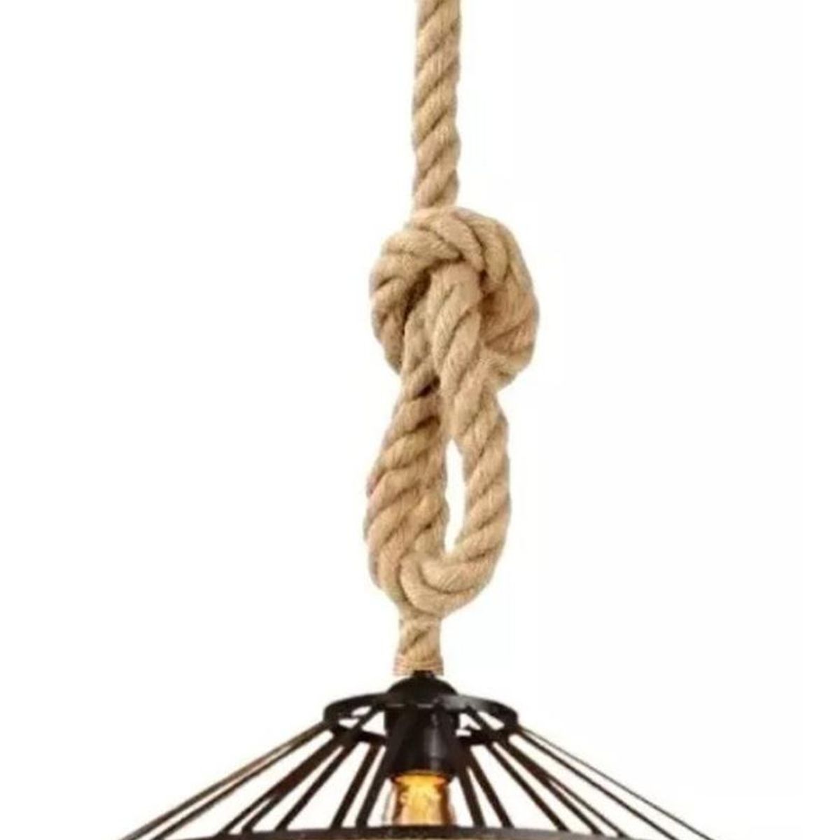 IMPORTCLICK - Lampara Colgante Vintage Cáñamo Soga Vintage 30 cm