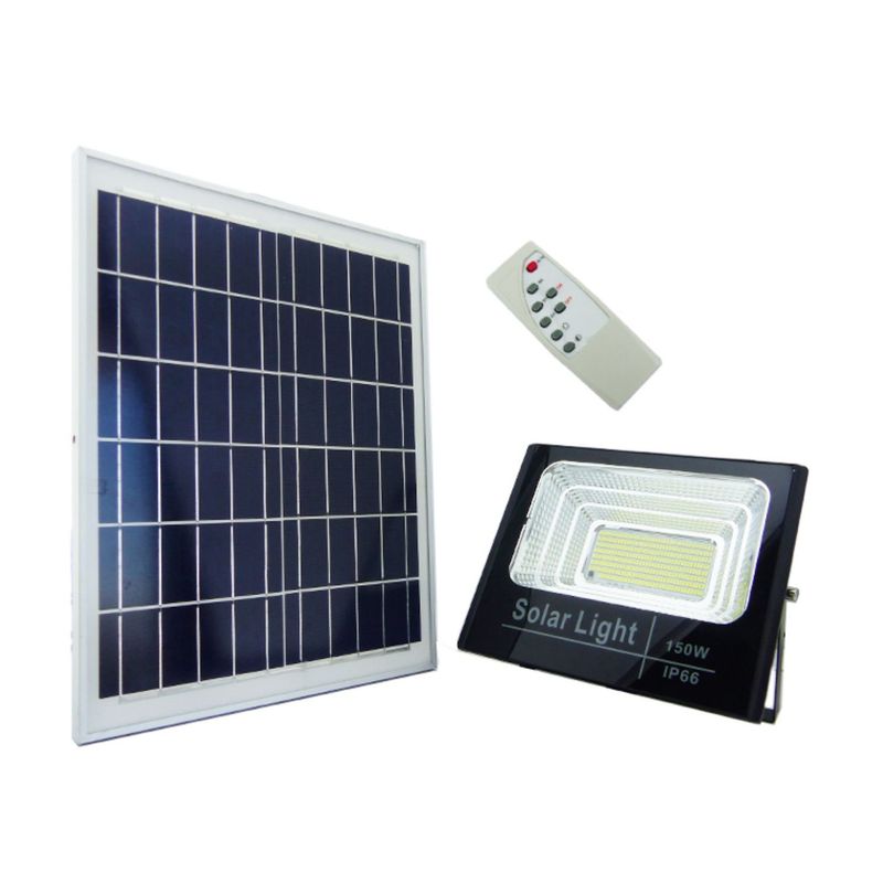 IMPORTCLICK - Foco Solar 300 LED 150 Watts Panel Solar Control Remoto