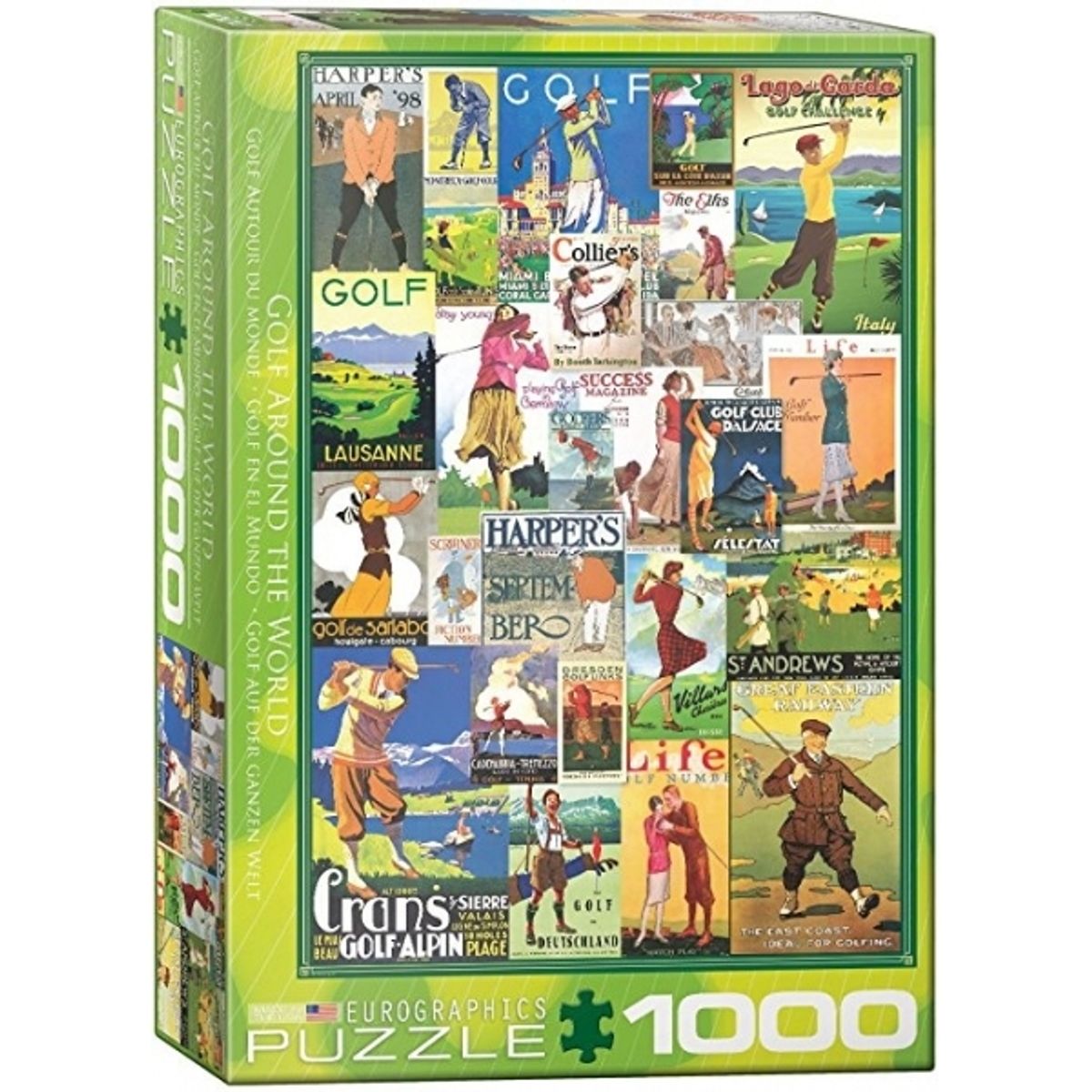 EUROGRAPHICS - EUROGRAPHICS 6000-0933 GOLF VINTAGE COLLAGE PUZZLE 1000