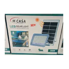 ANGELES DEL HOGAR - Foco Farola Led Solar 300w Con Panel Solar ilumina exteriores