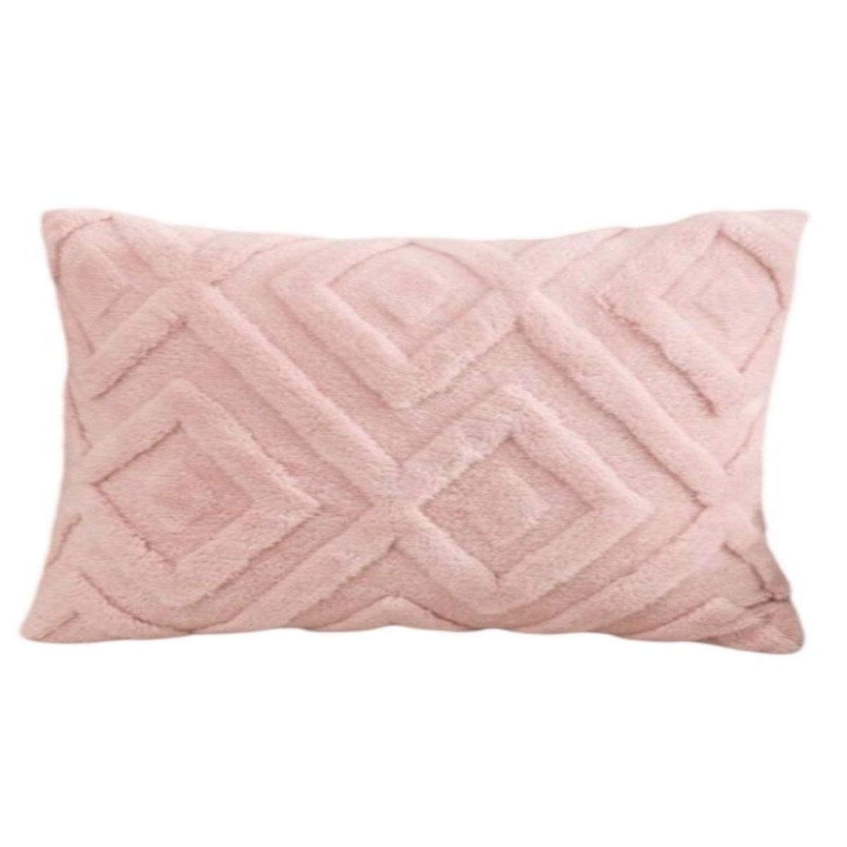 GENERICO - Pack de 4 Fundas de Cojín Estilo Trenzado-Rosa