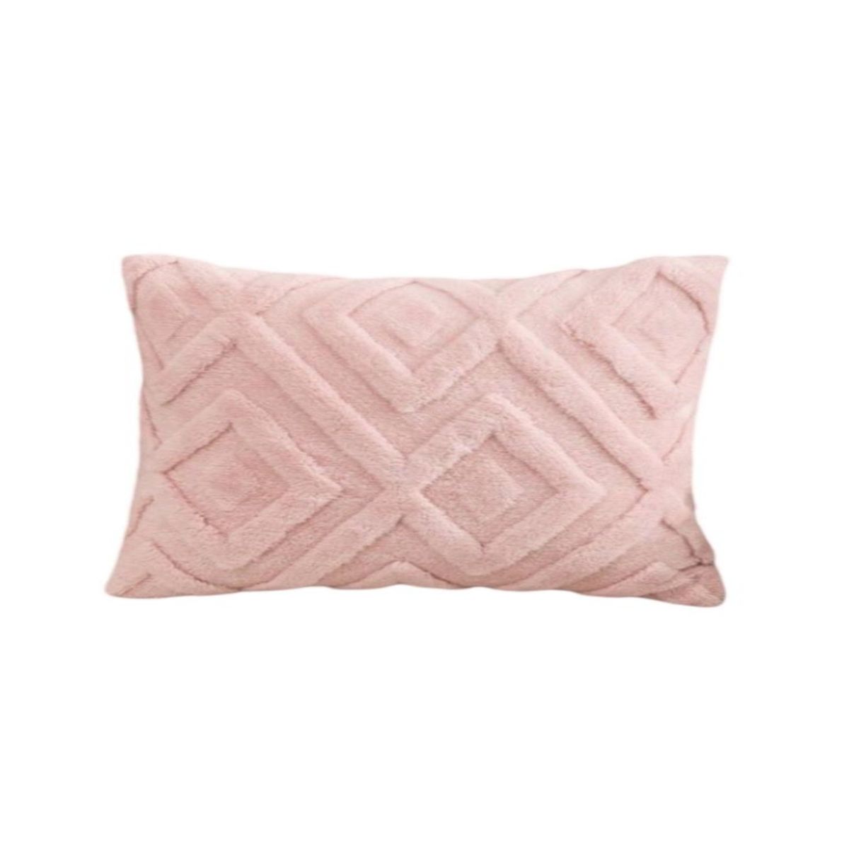 GENERICO - Pack de 4 Fundas de Cojín Estilo Trenzado-Rosa