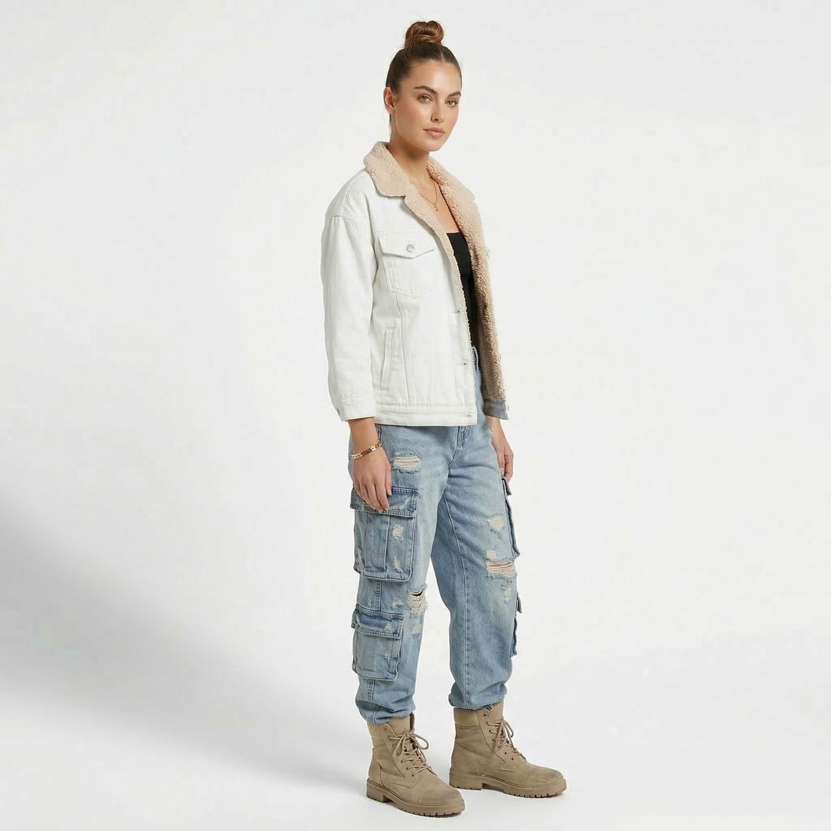 D'JOE - Chaqueta Denim Chiporro Africa Mujer Manga 34