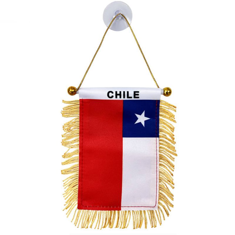UTILISIMO - Pack de 3 Banderín Chile 8x12 cm