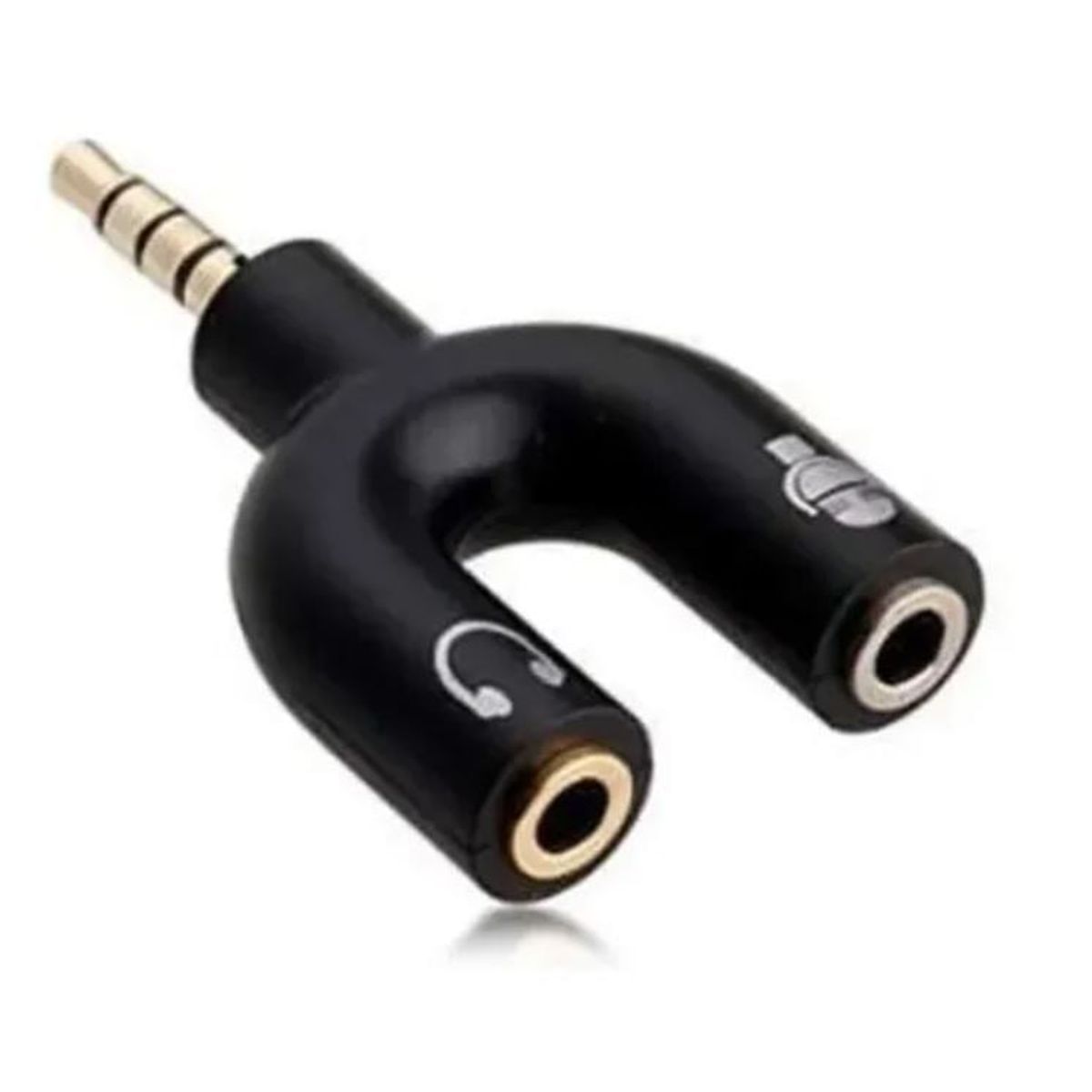 GENERICO - Adaptador Plug 3.5 mm Macho A 2 3.5 mm Mic/aud Hembra . 2 UNIDADES