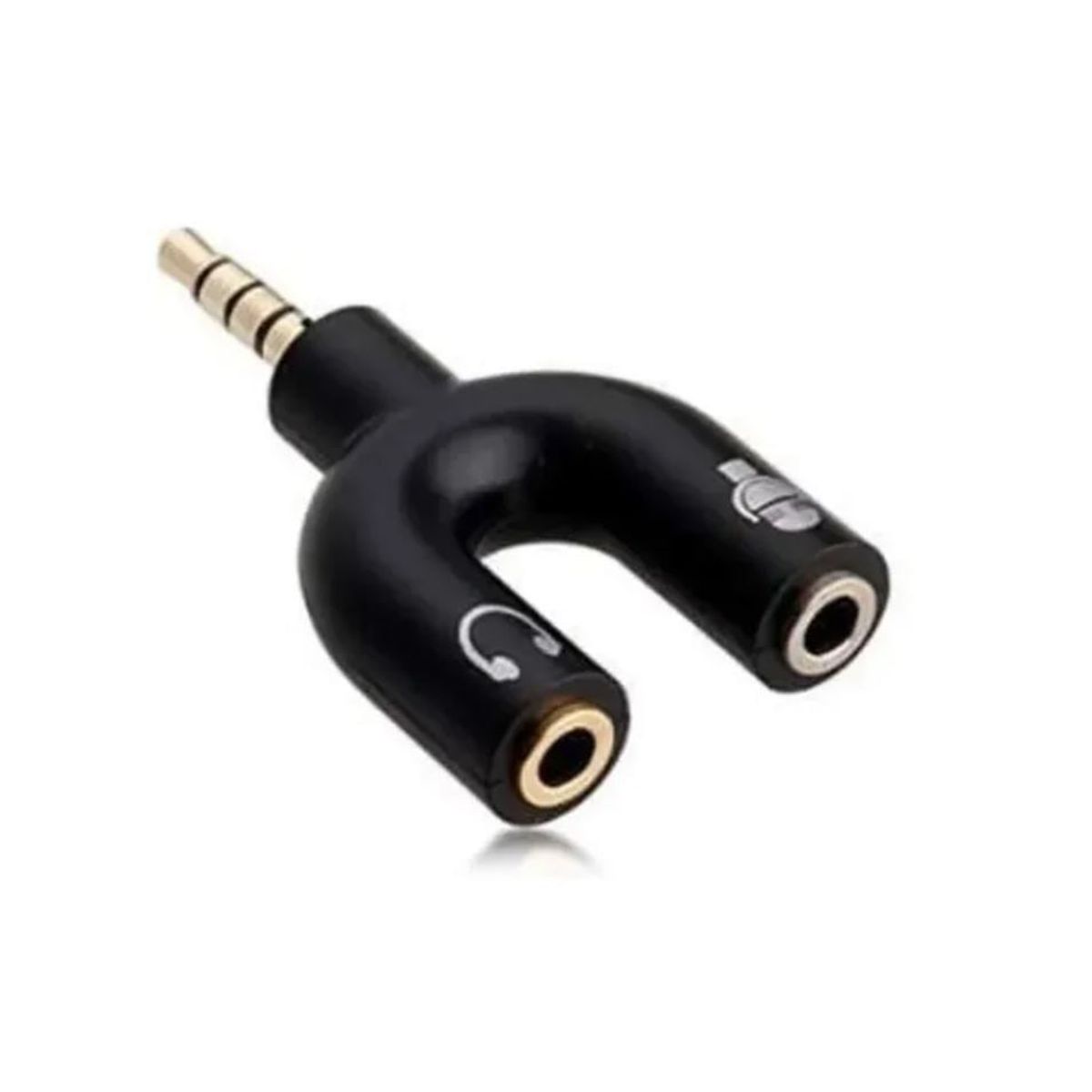 GENERICO - Adaptador Plug 3.5 mm Macho A 2 3.5 mm Mic/aud Hembra . 2 UNIDADES