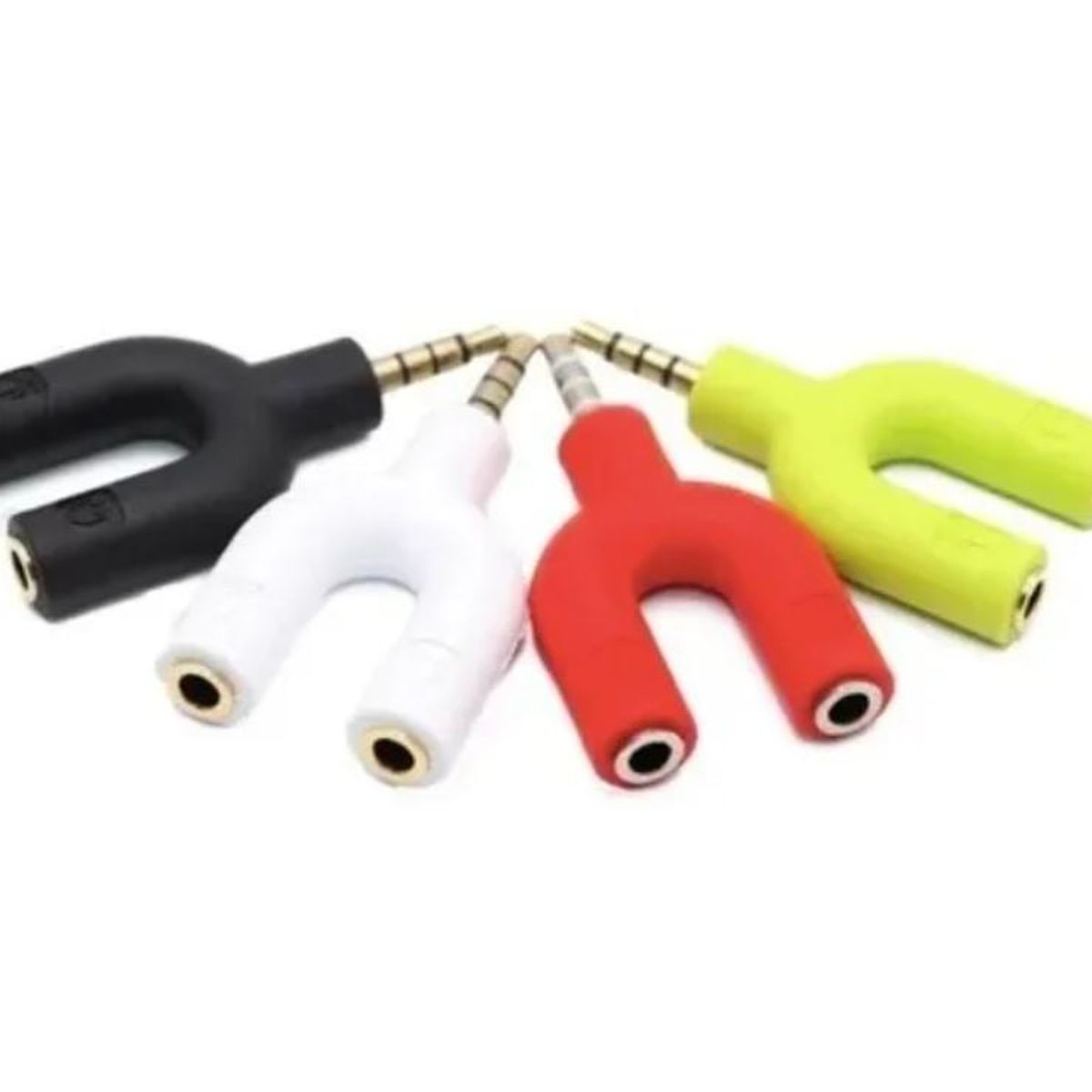 GENERICO - Adaptador Plug 3.5 mm Macho A 2 3.5 mm Mic/aud Hembra . 2 UNIDADES