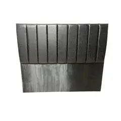 DULCES SUEÑOS - Respaldo King A Piso Premium ECO CUERO NEGRO MODULAR LINEAL